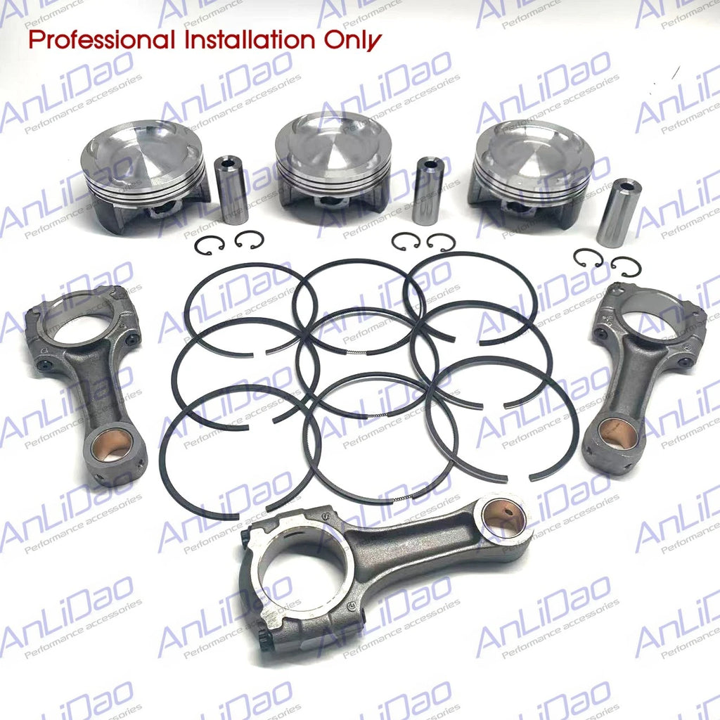 3X Bore Piston & Rod for SeaDoo RXT IS 255 260 215 RXP RXPX GTX (2008–2019)