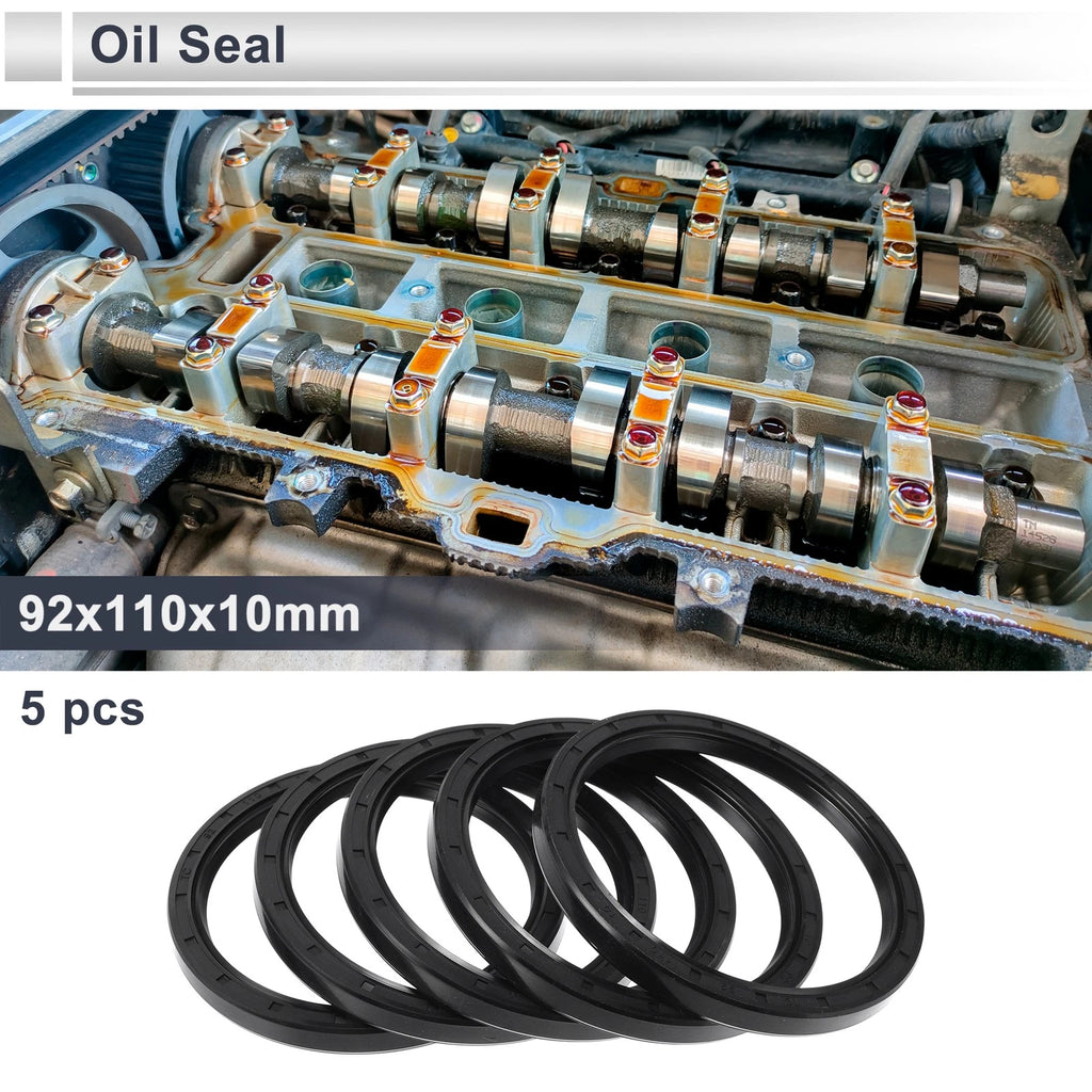 Set of 5 Oil Seal Rotary Shaft Seal Nitrile Rubber 92x110x10mm