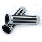 25mm Chrome Hand Grips for Honda Suzuki Kawasaki Yamaha (Motorcycle)