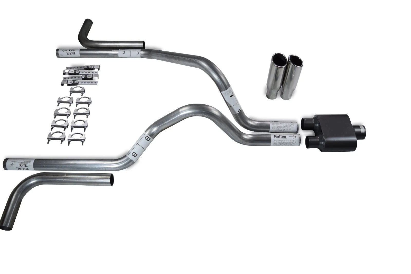 2.5" Dual Exhaust Kit with 1 Chamber Muffler for Dodge Dakota (1987–1996)