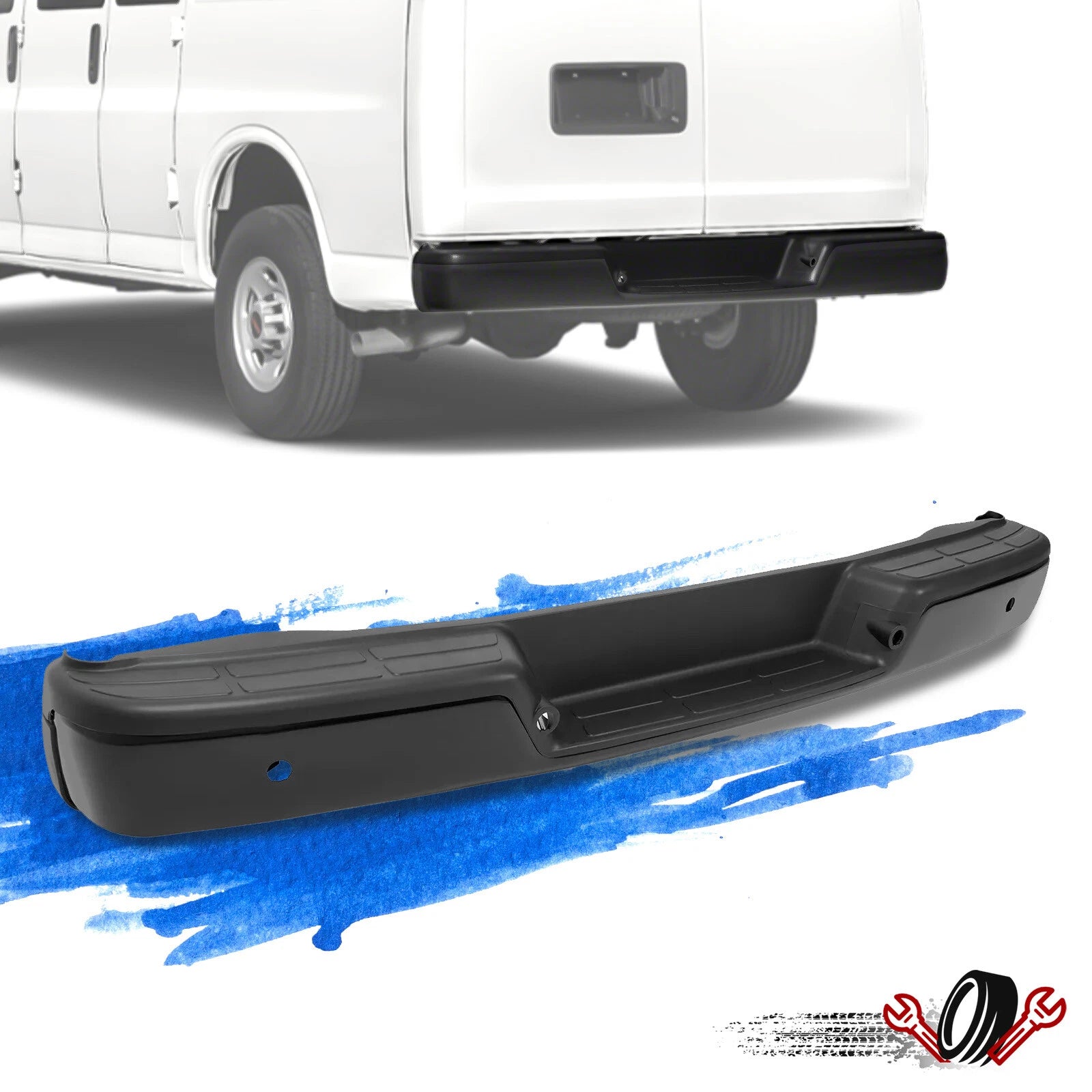 Rear Step Bumper Assembly for Chevrolet Express/GMC Savana (1996–2024)