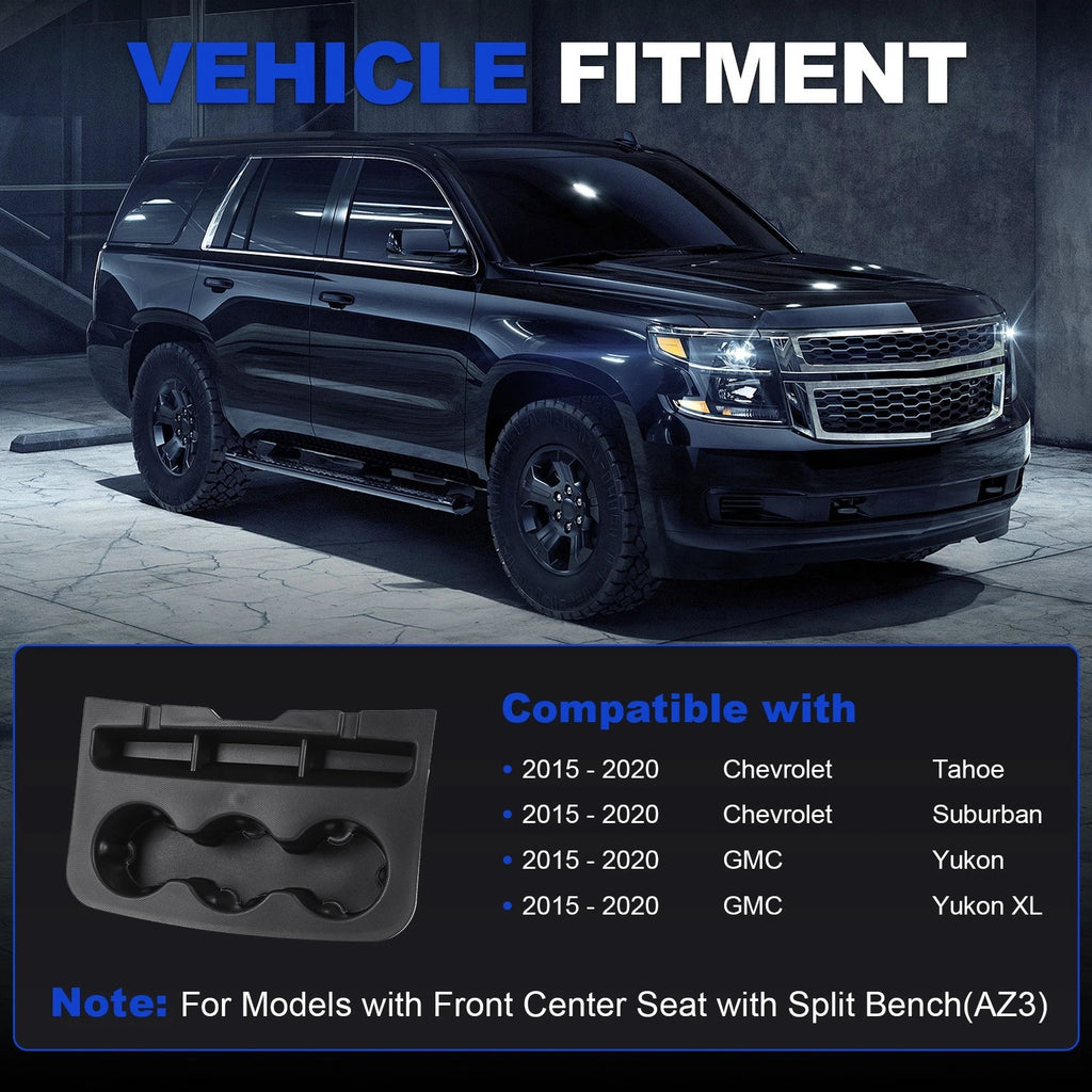 Cup Holder Liner for 2015-2018 Silverado Sierra (Holds 3 Cups)