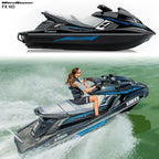 Graphic Kit Decals for Yamaha Waverunner FX HO (2012–2017) Black Blue