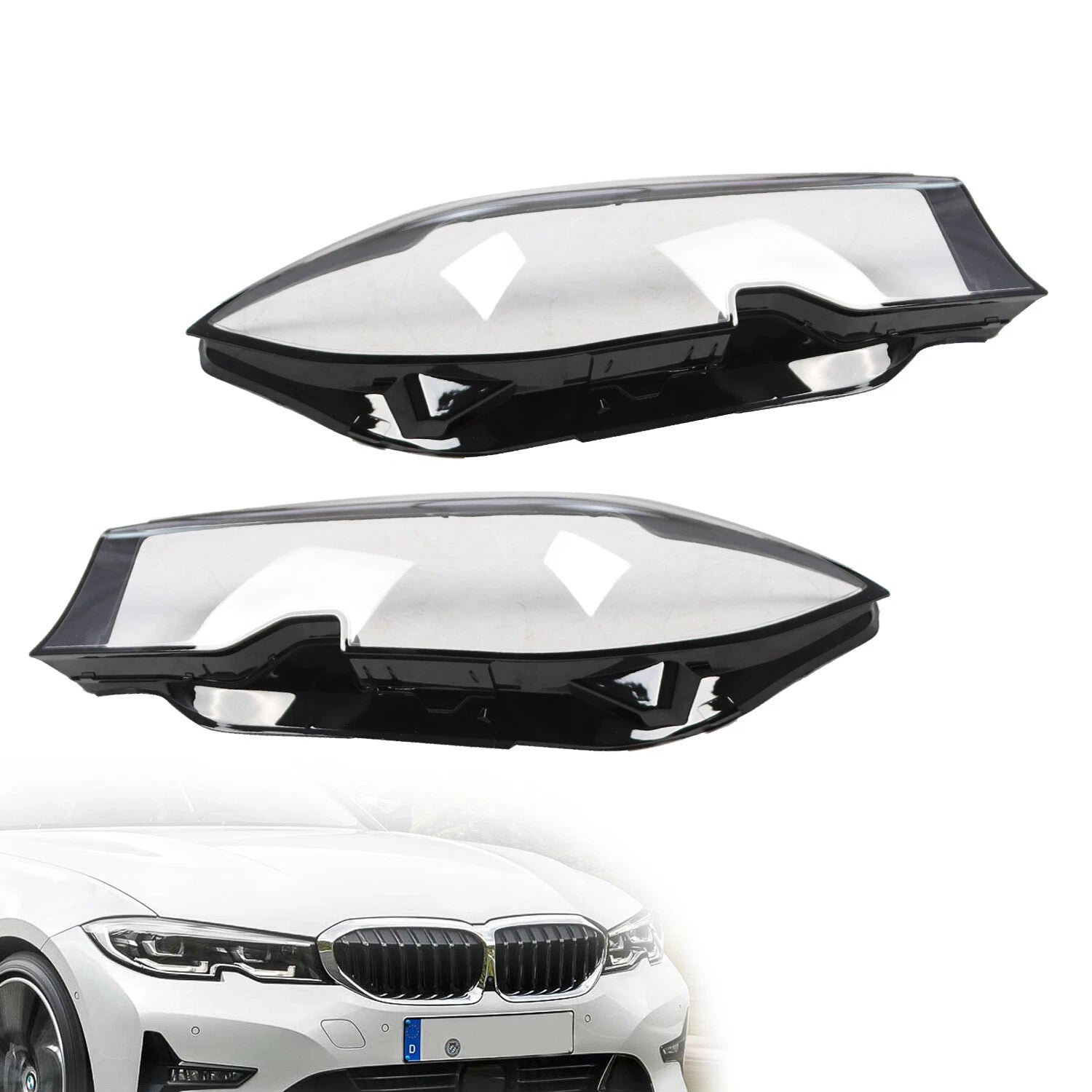 Headlight Lens Cover for BMW 3 Series G20 (2019–2021) Left & Right