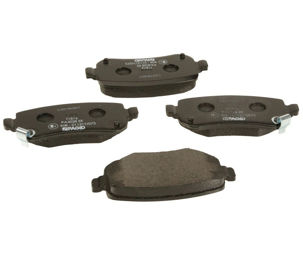 Set of 4 Hella Pagid 355014331 Rear Disc Brake Pads for Dodge Journey, Grand Caravan (2009–2020)