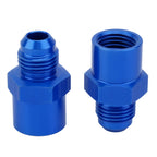 6AN Adapter Fitting Set for GM TBI Style Fuel Sending Unit (Metric O-Ring) Blue