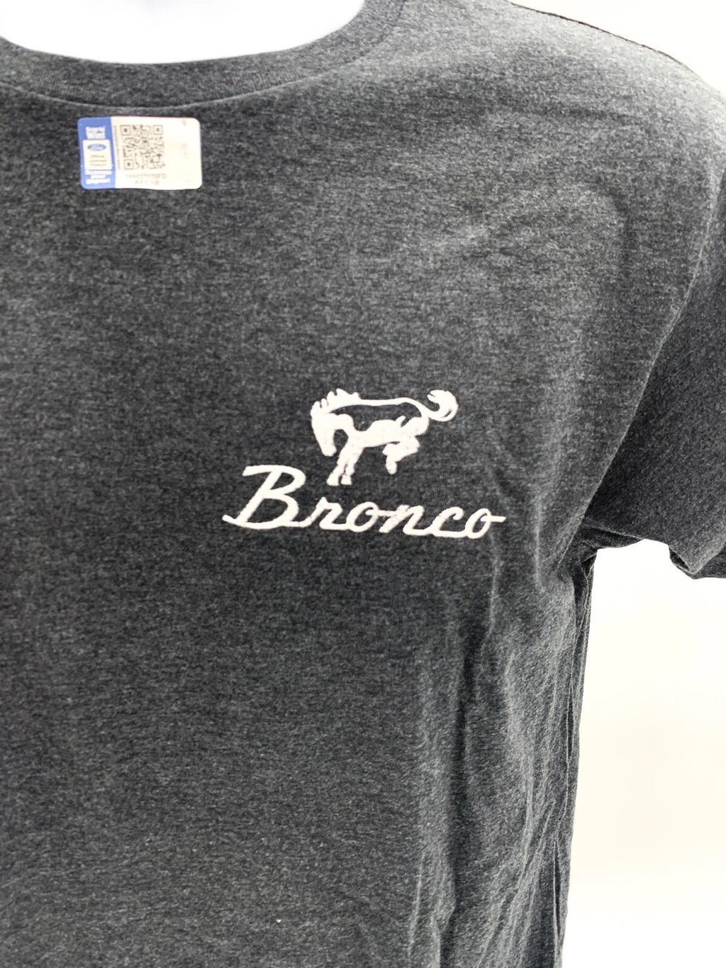 Bronco T-Shirt Gray with Rare Breed Script for Ford Bronco (1966–1977)