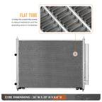 A/C Condenser for Honda Ridgeline (2006–2014) Aluminum Core Replacement