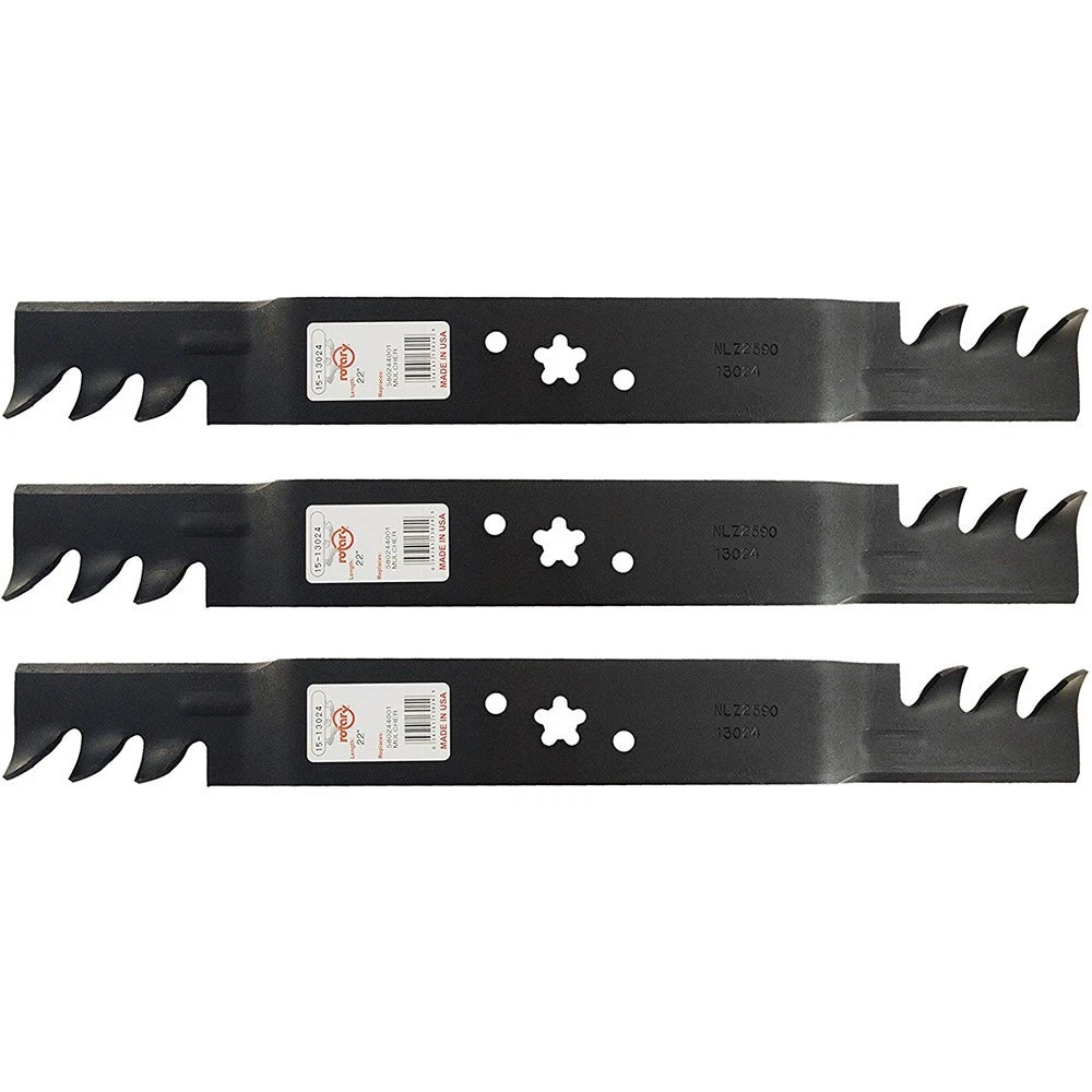 3X Mulching Blades for Husqvarna (Replaces 580-244001)