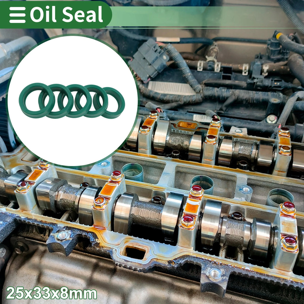 Set of 5 Oil Seal Rotary Shaft Seal 25x33x8mm for Various Models