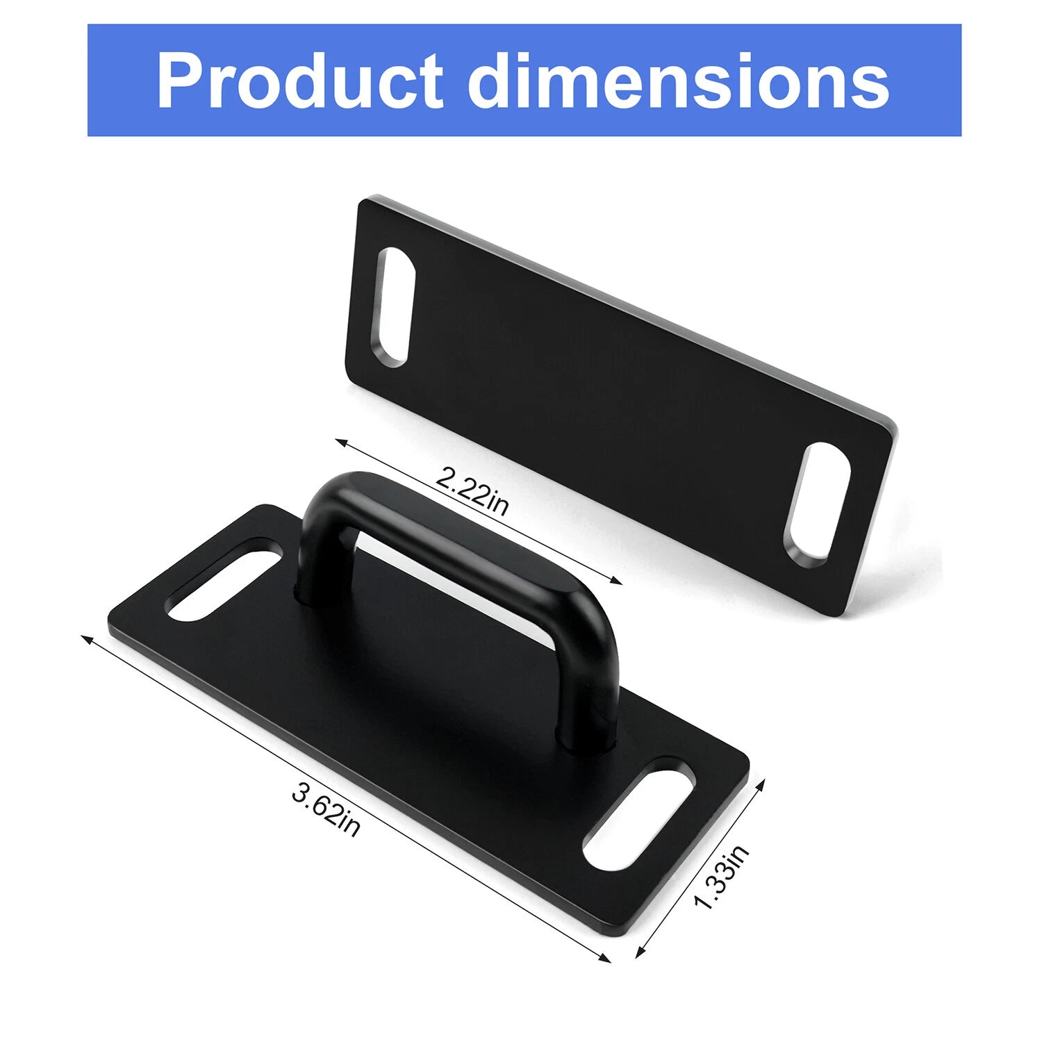 Set of 2 Black C Striker Plates for LEER Tonneau Cover 700/550 Series (N/A)