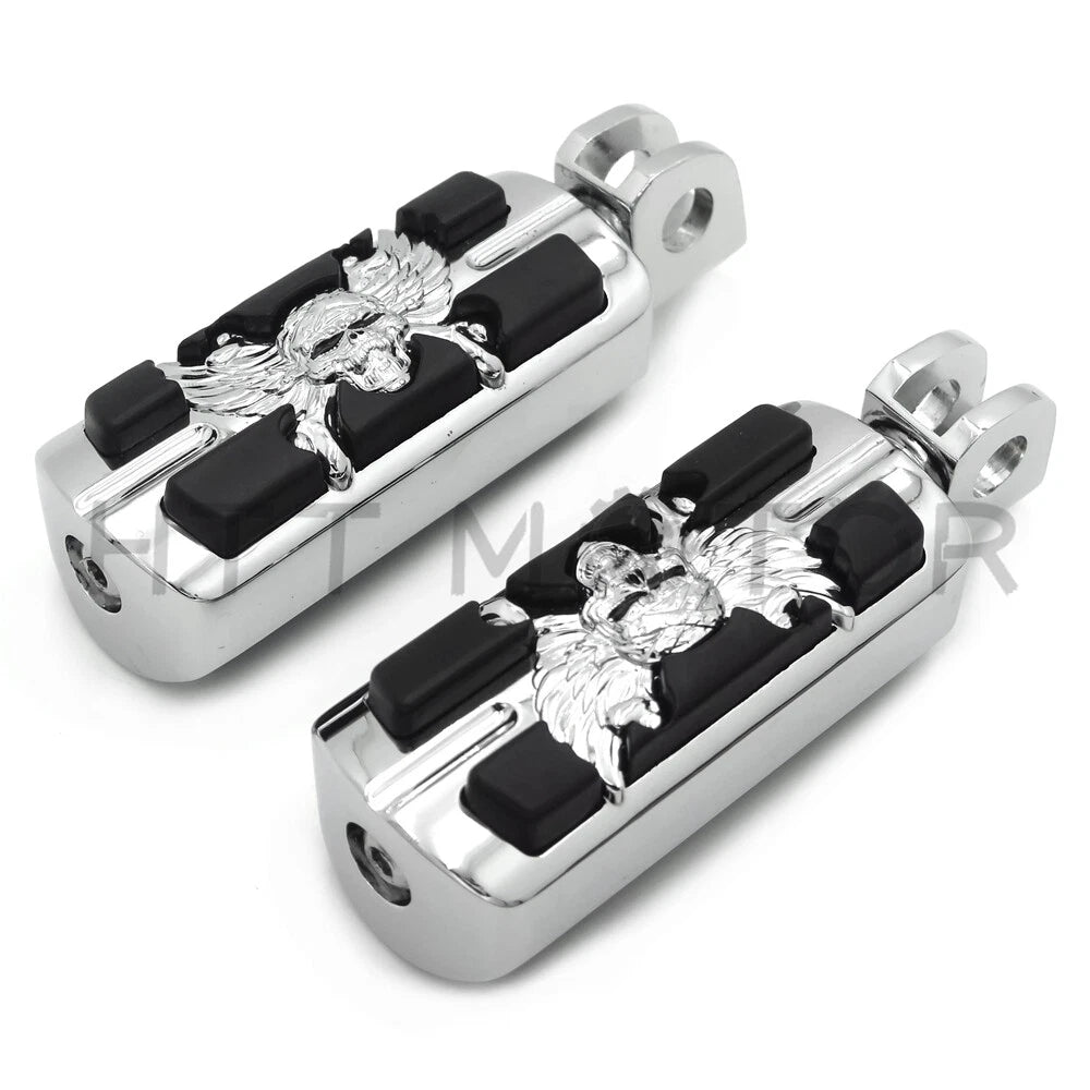 Pirate Skull Footpegs for Kawasaki Vulcan 900 Custom 800 Classic Concours (2006–2020)