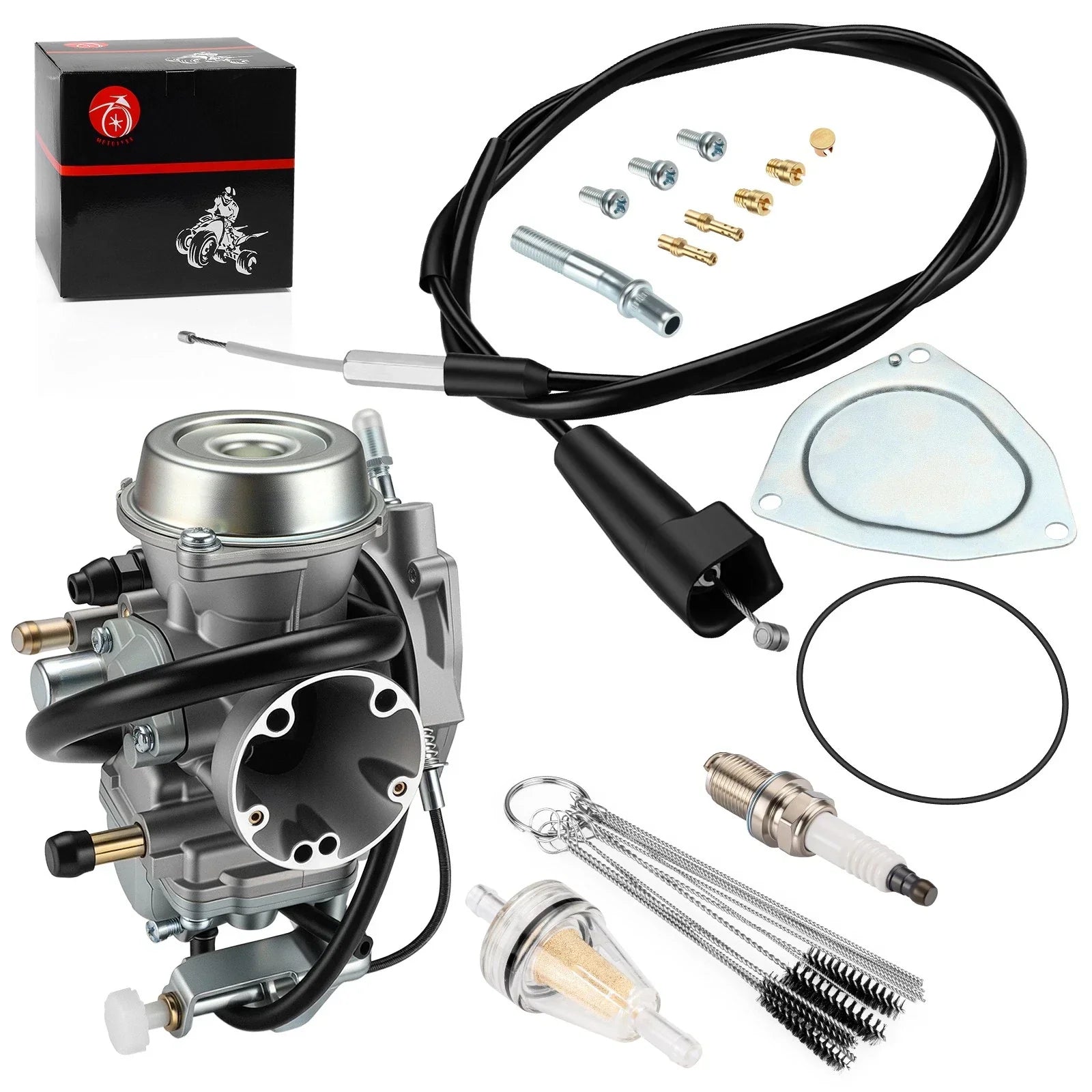 Carburetor Assembly w/ Cable for Suzuki Ozark 250 LT-F250 (2002–2007)