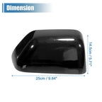 1 Pair Gloss Black Top Half Mirror Cover for Ford F-350 Super Duty (2017–2022)