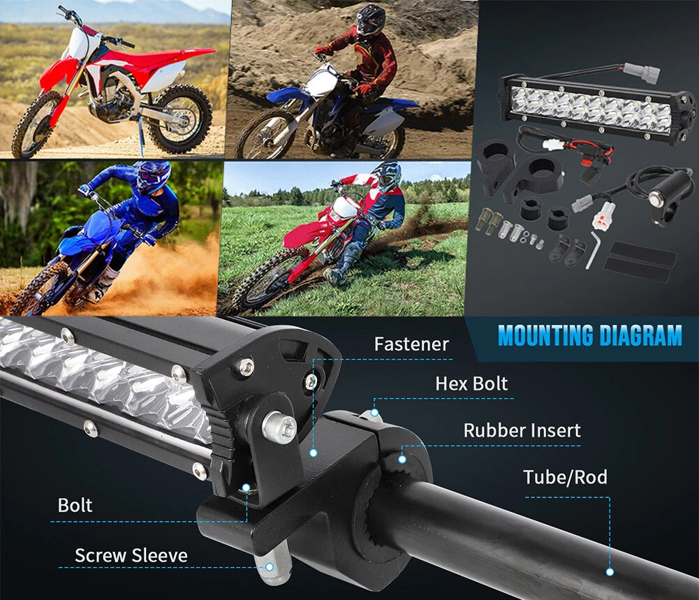 LED Headlight Light Bar Kit for Yamaha TTR110 YZ250F YZ450F (2014–2022)