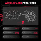 1.25 in Hubcentric Wheel Adapters for Jeep TJ (2003–2006)