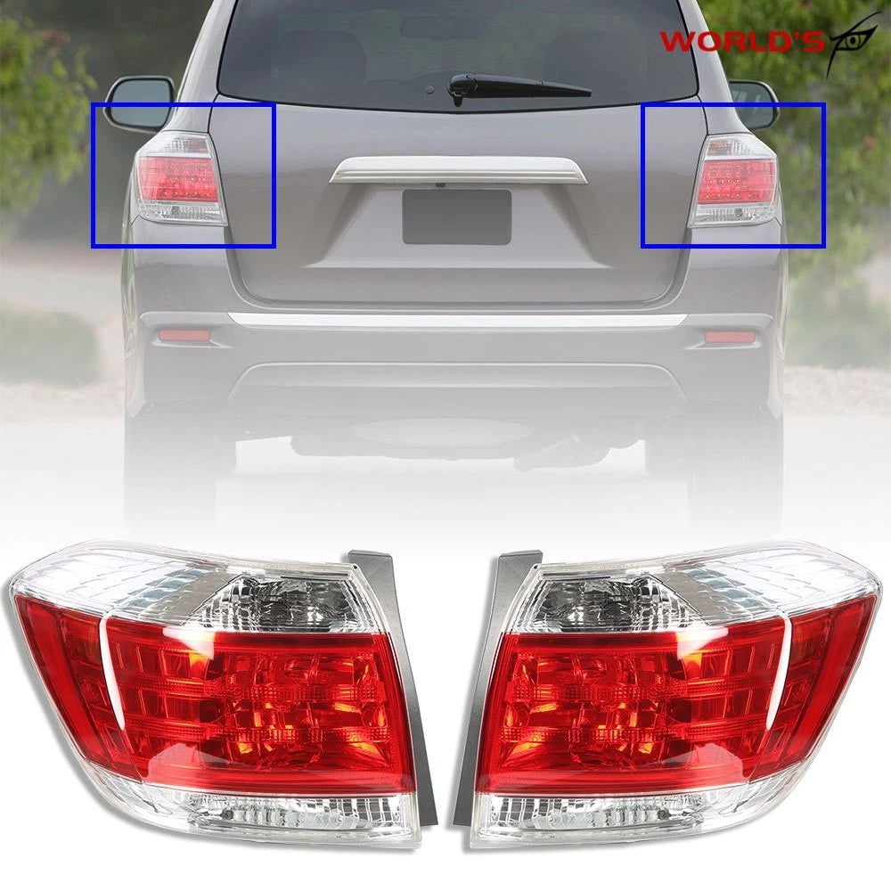Set of 2 Tail Lights for Toyota Highlander (2011–2013)