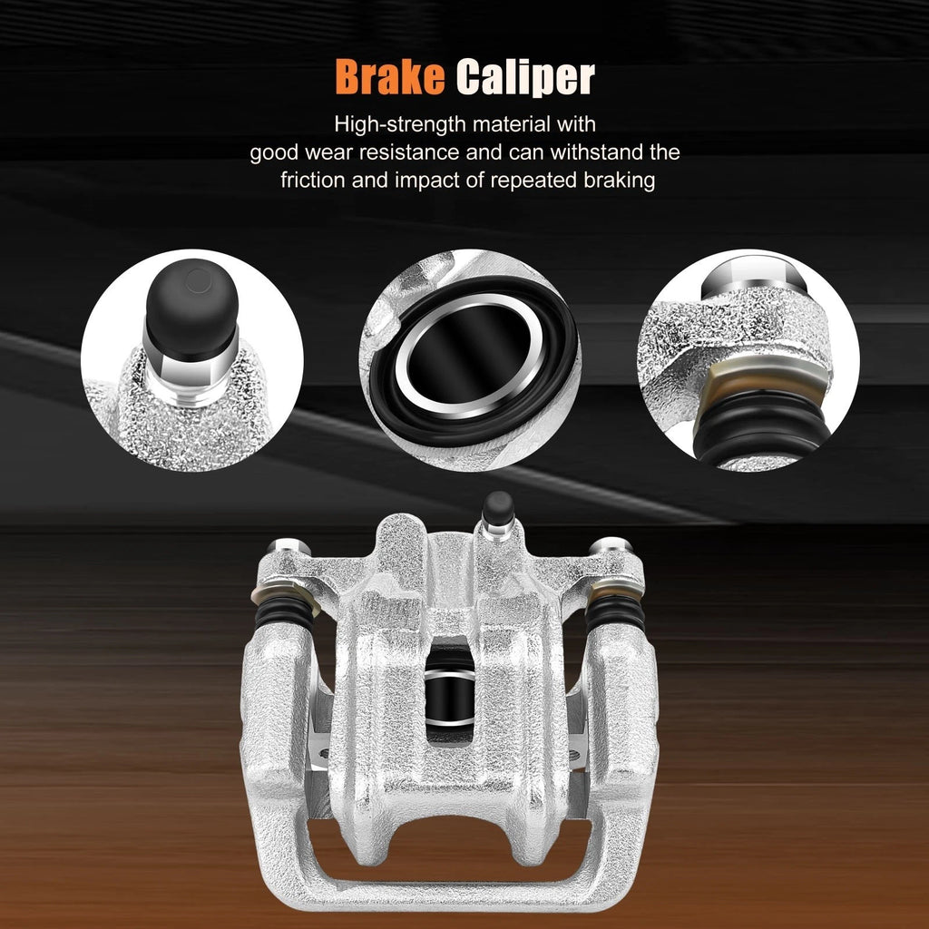 Brake Calipers with Rotors and Ceramic Pads Kit for Honda Element (2003–2011)