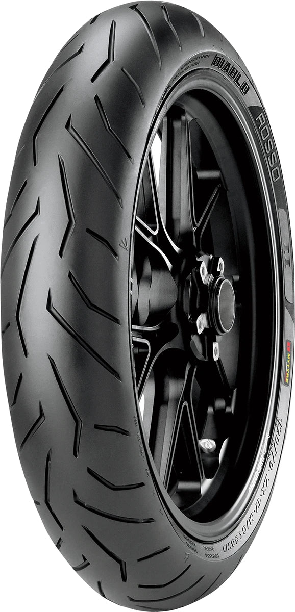 Pirelli Diablo Rosso II Front Tire 120/70ZR17 (58W) for Motorcycle