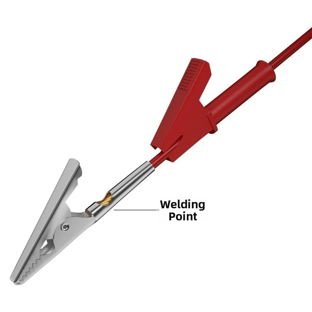 4mm Banana to Crocodile Clip Test Cable for Lab Use (15A)