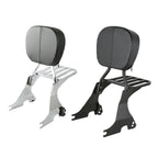 Chrome/Black Backrest Sissy Bar Luggage Rack for Harley Sportster 883 (2004–2022)
