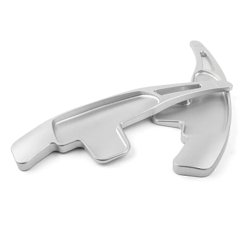 Silver Steering Wheel Shift Paddle Extensions for Mercedes Benz
