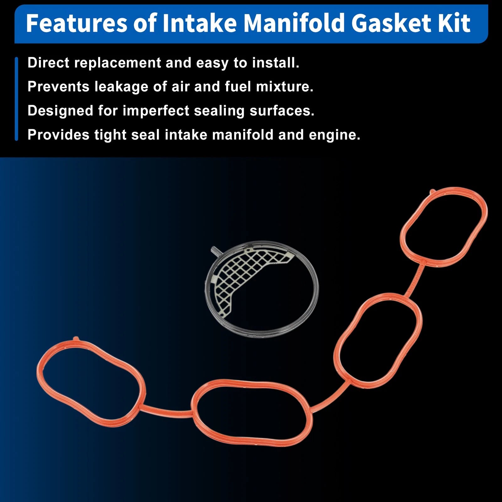 Set of 2 Engine Intake Manifold Gaskets for Toyota Corolla (2009–2022)