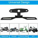 Folding Rear Tail Light License Plate Holder for Motorbike ATV