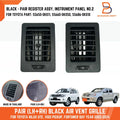 BLACK  LH+RH AIR A/C VENT GRILLES for TOYOTA HILUX UTE VIGO (2005-2014)