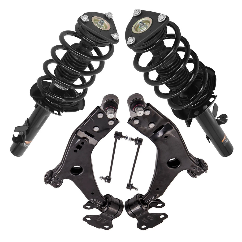 Front Struts Coil Springs + Lower Control Arms For Ford Escape 2014-2018