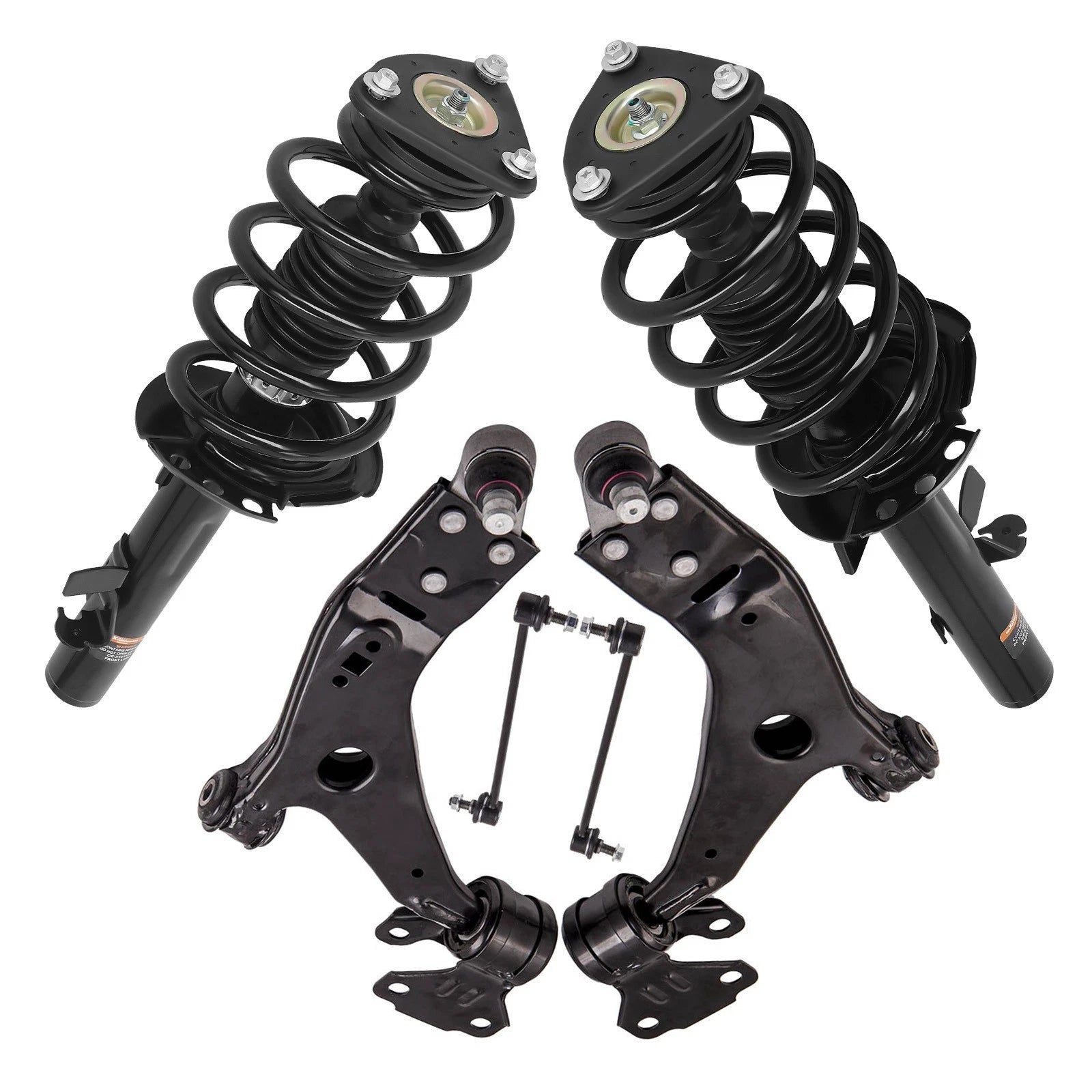 Front Struts Coil Springs + Lower Control Arms For Ford Escape 2014-2018