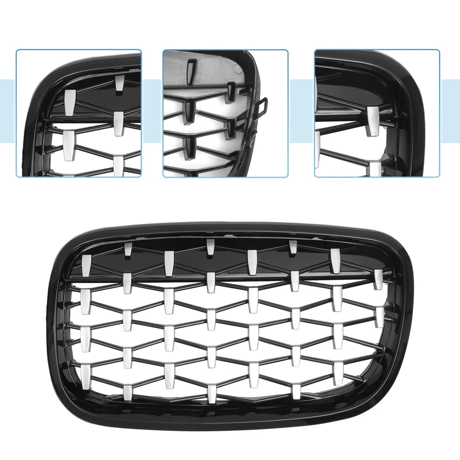Front Hood Grille for BMW X5 X6 (2008 - 2013)