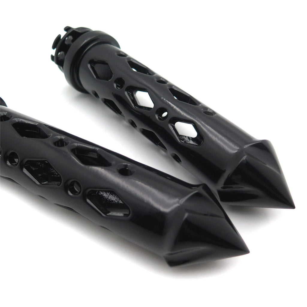 CNC Black Spike Hand Grip for Suzuki GSXR 600 750 1000 Hayabusa (2001–2023)