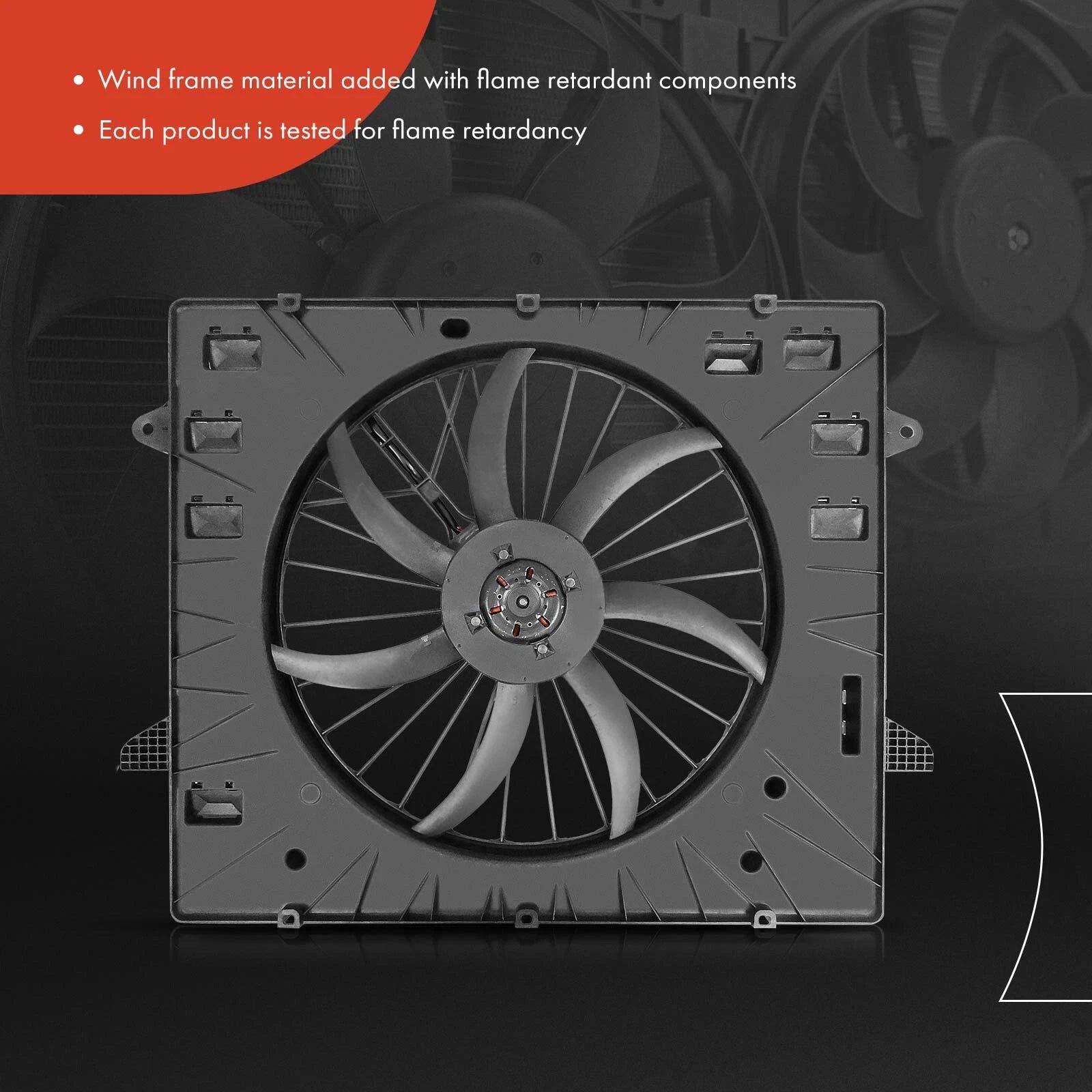 Cooling Fan Assembly with Shroud for Chevrolet Traverse Buick Enclave (2009–2017)