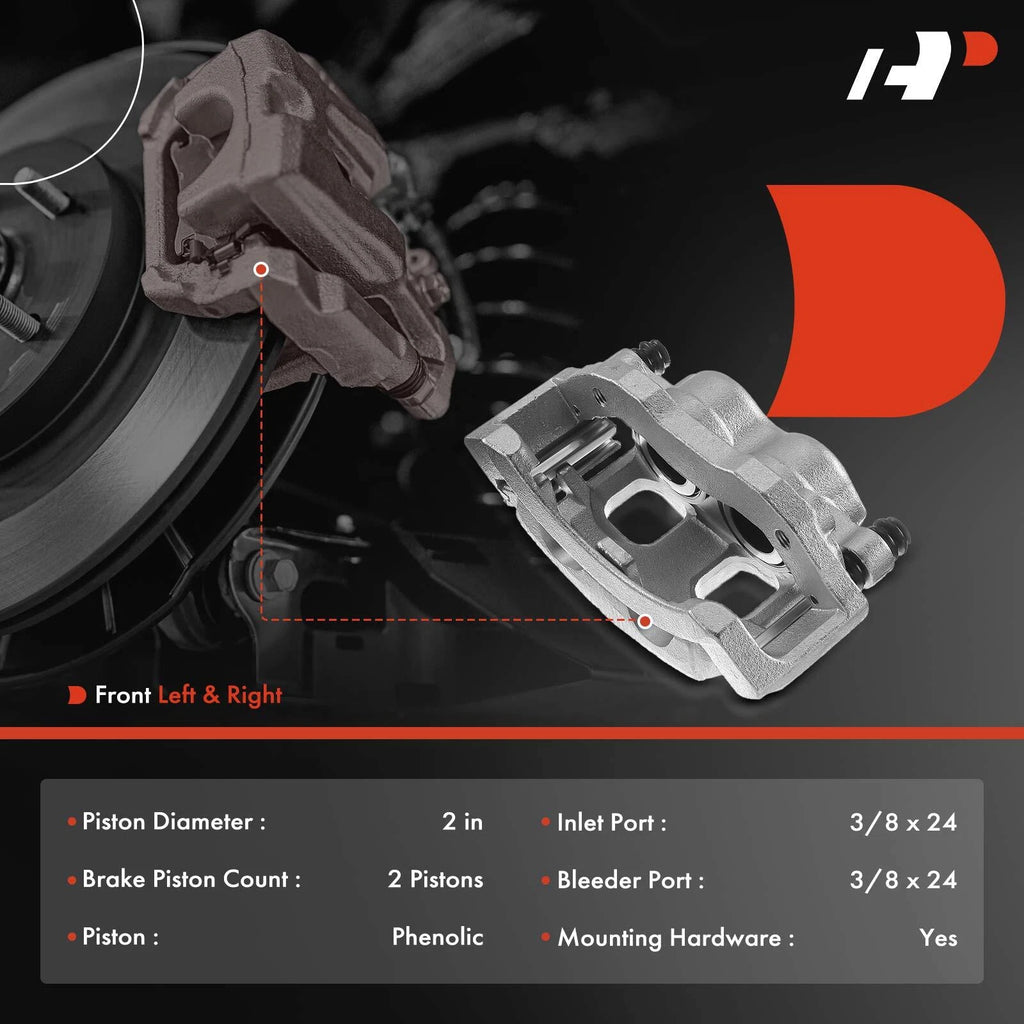 Pair Front Brake Calipers for Ford F-150/F-250 (1999–2003)