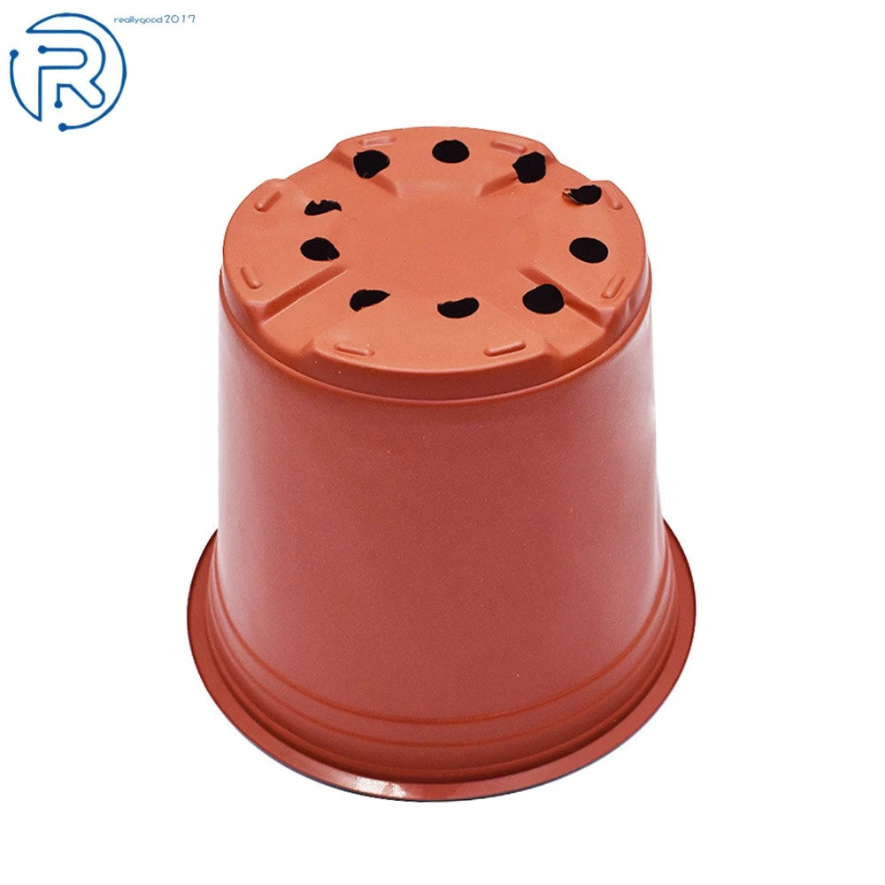 Set of 100 Round Plastic Nursery Pots for Garden Seedlings