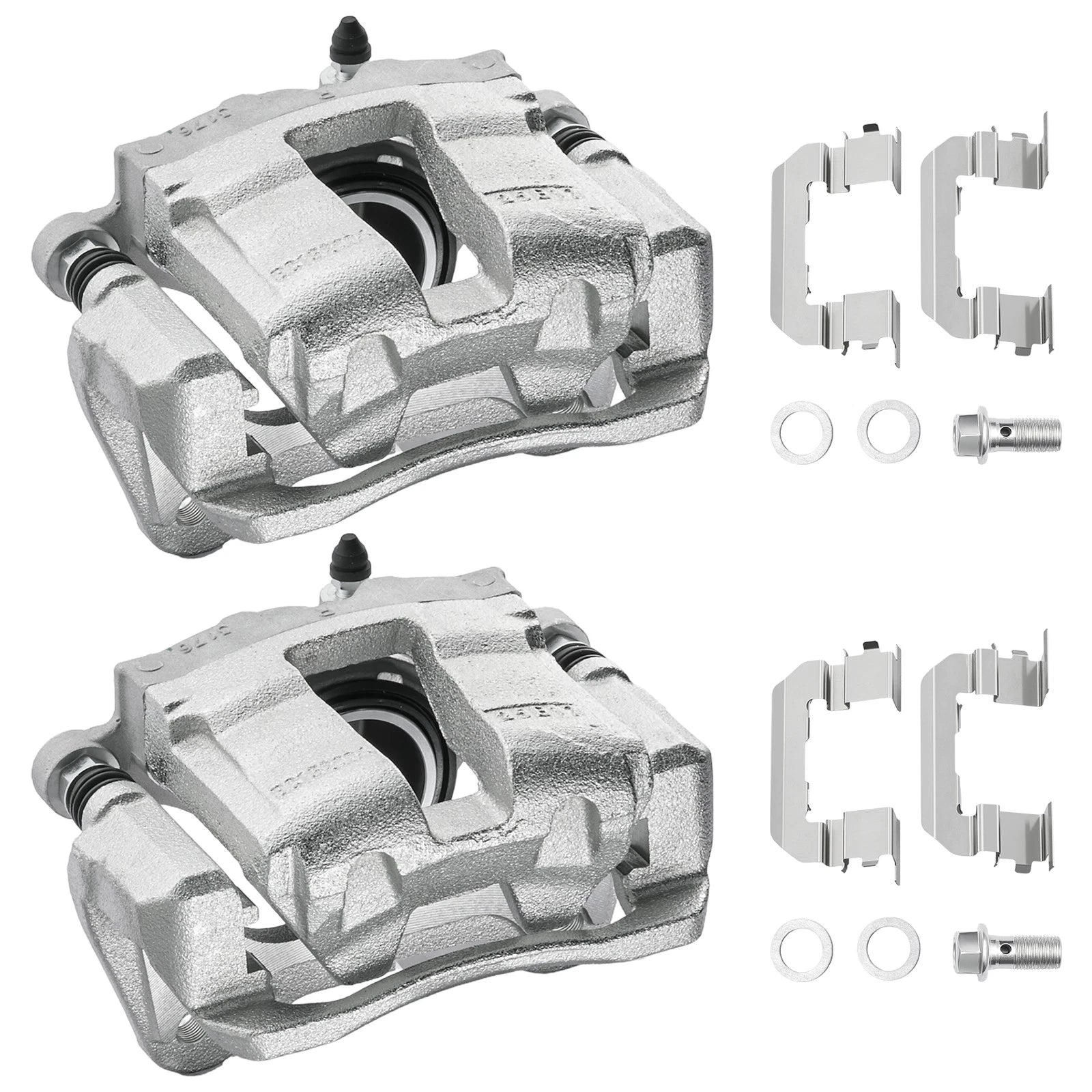 Pair Front Brake Calipers w/ Bracket for Hyundai Sonata (2012–2015)