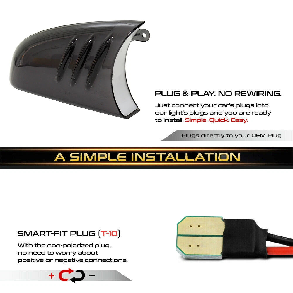 Smoked LED Side Mirror Signal Lights for Chevrolet Trailblazer (2002–2009)