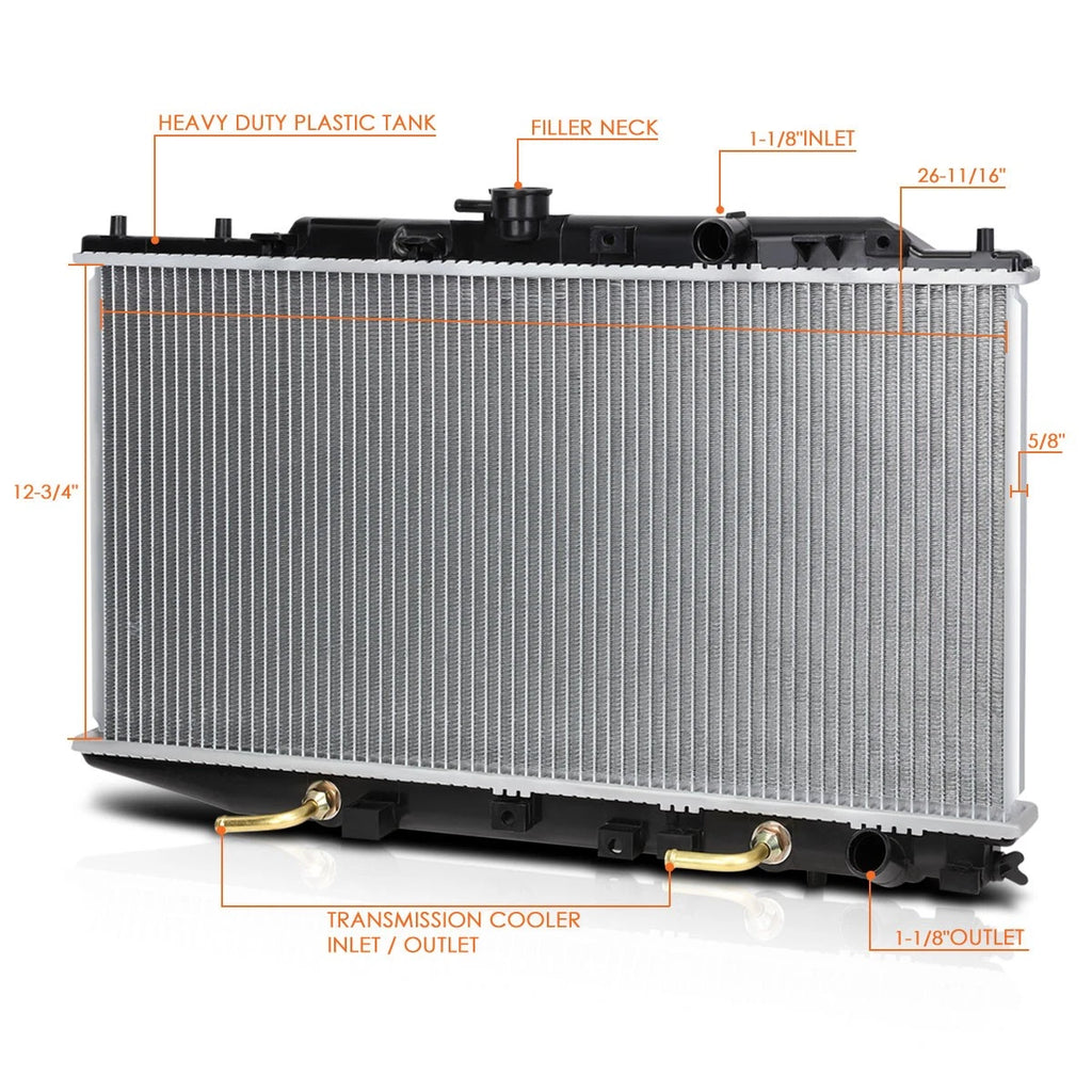 OE Replacement Aluminum Core Radiator for Honda Civic/CRX (1988–1991) DPI-886