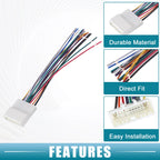 Set of 1 Car Stereo Wiring Harness with Antenna Adapter for Nissan 
