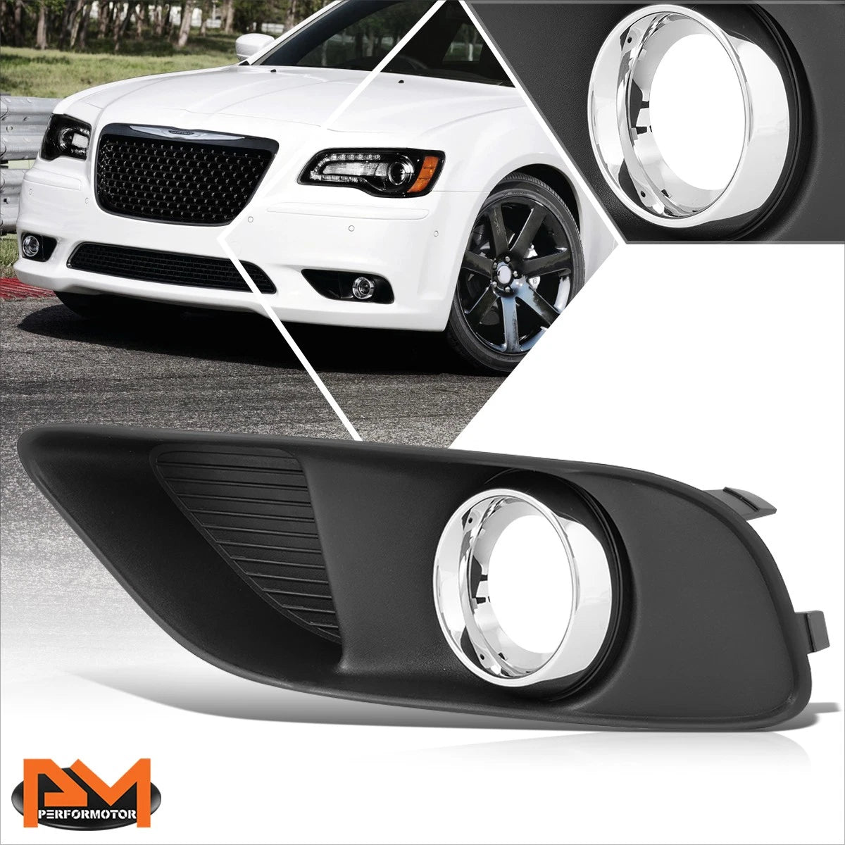 Fog Light Lamp Bezel Cover for Chrysler 300 (2012–2014) - Left Side, Black
