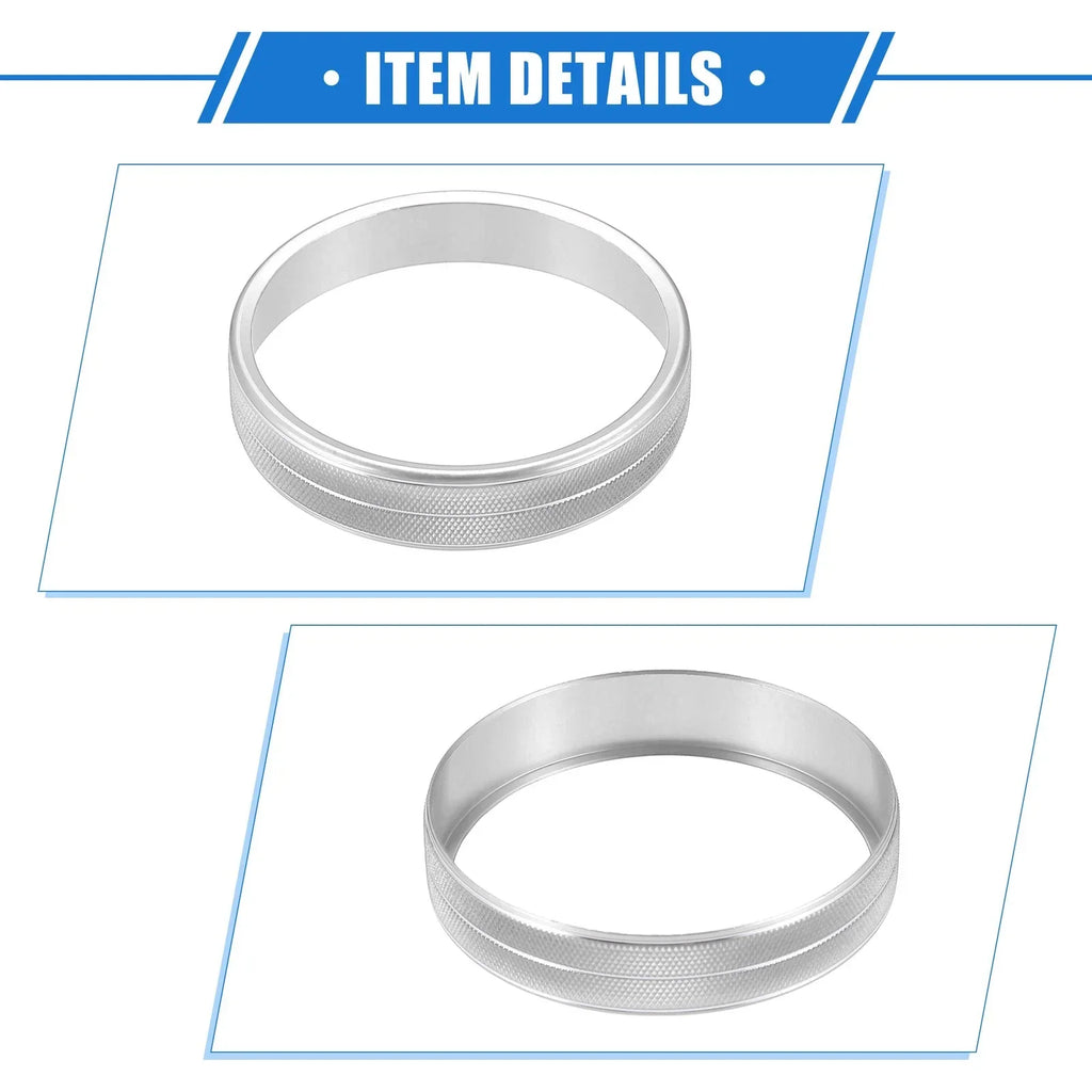 2 x AC Switch Knob Covers for Dodge Ram 1500 2500 3500 (2010-2012) Silver Tone