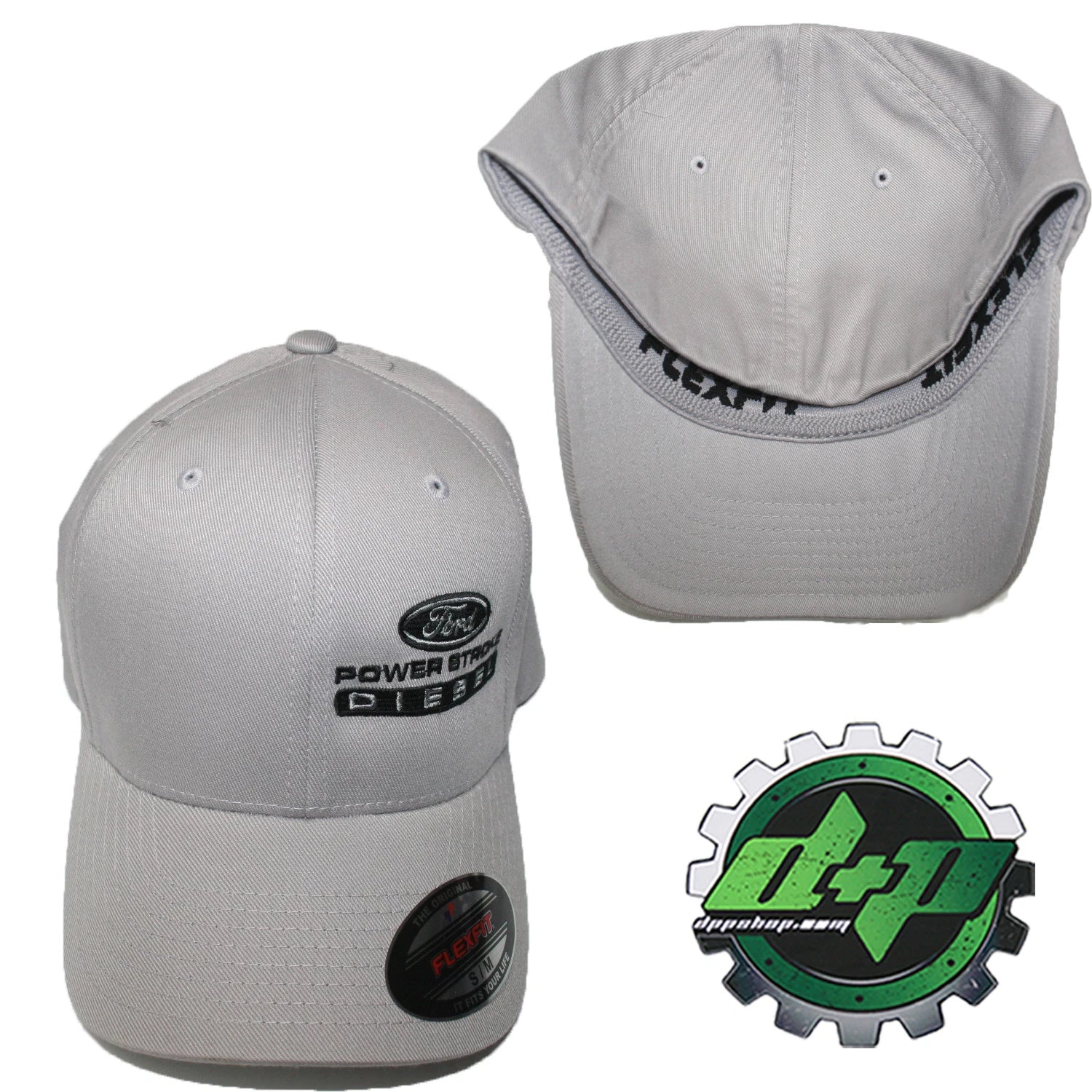Flexfit Hat for Ford Powerstroke Truck Diesel (S/MD) Gray