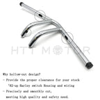 1" Chrome Hollow Out Handlebars for Harley Sportster Dyna Chopper Bobber