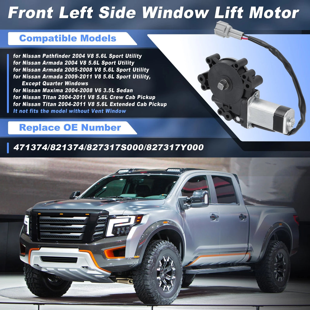 Rear Left Power Window Motor 827317S000 for Nissan Titan (2004–2011)