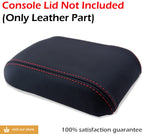 Leather Synthetic Console Armrest Cover for Honda Prelude (1997–2001) Red Stitch