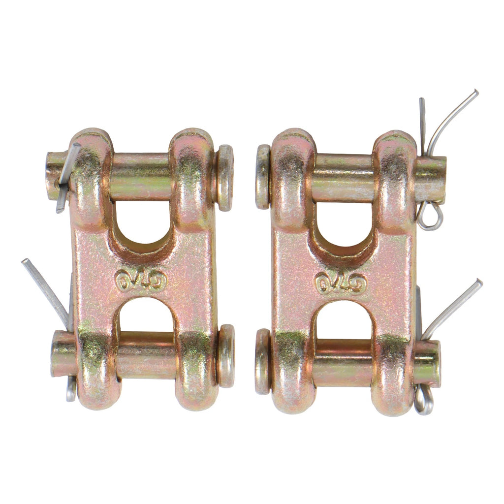 2X 3/8" G70 Chain Double Clevis for Transport Chain Twin Link