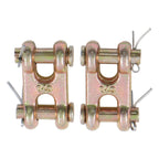 2X 3/8" G70 Chain Double Clevis for Transport Chain Twin Link