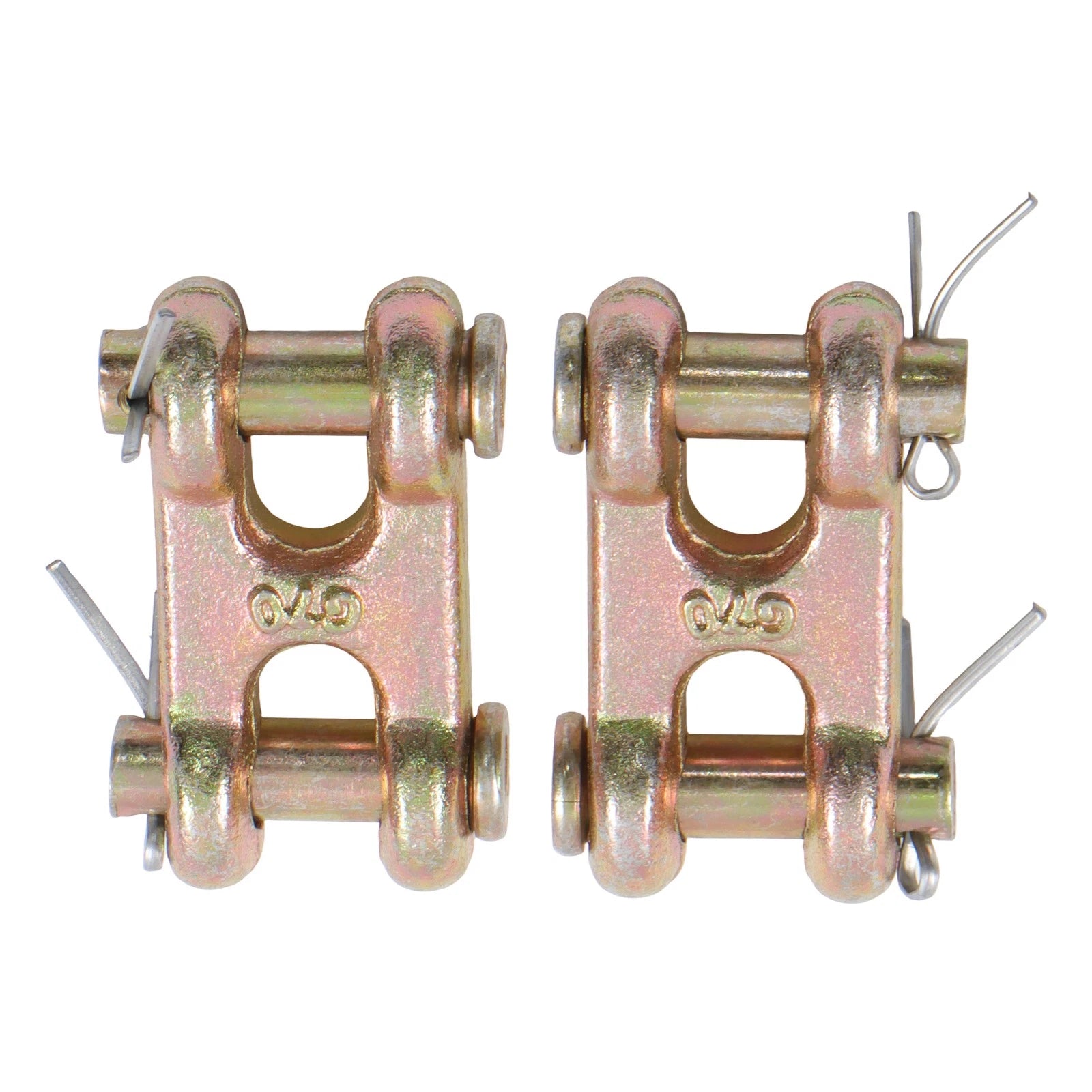 2X 3/8" G70 Chain Double Clevis for Transport Chain Twin Link