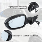 3 Pin Left Side Door Mirror Assembly Black for Honda Accord (2018–2022)
